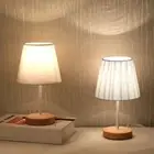 Wooden Table Lamp USB Powered Bedside Lamp Home Decor Night Light Reading