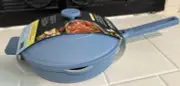 Authentic kitchen Ceramic Nonstick 2.6qt Multi-function Skillet Deep Frying Pan