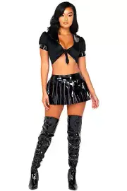 Roma Sassy Schoolgirl Vinyl Adult Women Costume School 5131
