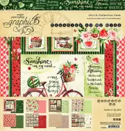 Graphic45 SUNSHINE ON MY MIND 12x12 COLLECTION PAPER PACK scrapbooking SUMMER