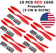 10pcs Gemfan 10x4.5 Red RC Propellers for Electric Slow-Flyer Airplanes Red TX