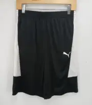 NWT PUMA Core Essential Athletic Short Black & White Boys Sz XL /18-20