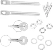GLEAVI Racing Hood Pin Kit Durable Vehicle Hood Pins with Quick Release Lock Aesthetic Enhancement for Car Engine Easy DIY Installation for Car Enthusiasts Elegant Design for Modern