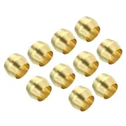 1/4 Inch Tube OD Brass Compression Sleeves Ferrules, 25 Pack Brass Ferrule