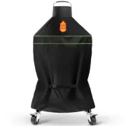 Grill Cover for Kamado Joe 24 in Light Green Strip - Heavy-Duty Waterproof BB...