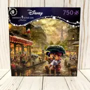 Disney Thomas Kinkade Puzzle Mickey & Minnie Mouse in Paris 750 Pieces New