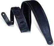 Levy's Leathers PM32-BLK Garment Leather Guitar Strap, Black