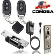 Door Access Control System with Electric Strike Lock and 2 Remote Controls.USA