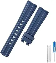 YCBFGAZATK Fit For Omega 20mm Fit For Seahorse 300 Arc Interface With Tool Watch Strap Fluororubber Fit For Marine Universe 007 600 Accessories