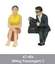 Scenecraft 47-406 Sitting Passengers Figures Pack C (2PK) O Gauge