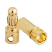 40PCS 20Pairs 3.5mm Gold Plated Male&Female Bullet Banana Plug Connector L