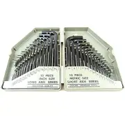 Hex Key Set 30pc Allen Wrench set Imperial Metric Hex Tool Kit AF MM With Case