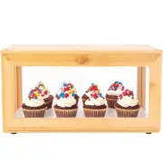 Bread Box for Kitchen Countertop - Bread Storage Acrylic Pastry Display case ...