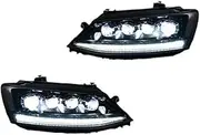 Auto Headlight Lighting Assembly Compatible For VW Jetta Sagitar Upgrade Dragon Design LED Car Head Lights Projector Lens Accessories(Dragon Style)