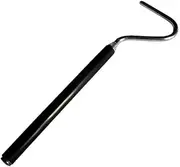 Snake Hook, Stainless Steel Extensible Grappling Hook, Pick-Up Handling Tool, Pet Snake Accessories, Pool Skimmer Basket Hook (Black, One Size)