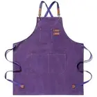 Canvas Kitchen Apron for Men Women Chef Cooking Apron Back 32347