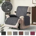 1 Seater Recliner Sofa Slipcover Solid Color Non-slip Couch Cover Four Seasons