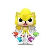 Funko Sonic The Hedgehog Super Sonic With Emeralds Flocked Pop! Vinyl Figure