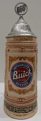 1988 Buick Authorized Service Masters Lidded Beer Stein Mug 94% Zinn W. Germany