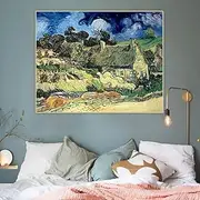 Paint by Numbers for Adults Van Gogh《Houses in Auvers 1》 Adult Paint by Number Kits On Canvas
