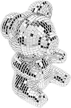 Cabilock Compact Disco Ball Disco Party Decorations Christmas Bear Sculpture Bear Decorations Mirror Reflective Mirror Ball Foam Silver