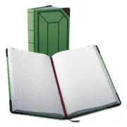 Boorum & Pease Record/Account Book Record Rule Green/Red 500 Pages 12 1/2 x 7
