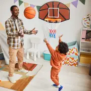 CostwayWall Mounted Basketball Hoop Set with 67 Large Shatter-proof Backboard
