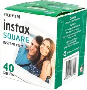 Instax Fujifilm Square Film 40 Pack | Instant Photo Paper for SQ6 SQ1 SQ20 SQ10