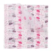 50pcs Square Macaroon Pattern Wax Paper Sheets 9.84" x 8.46", Red
