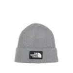 [The North Face] The North Face Logo-patch Ribbed Beanie ONE SIZE GREY