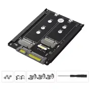 Dual M.2 B Key/B&M Key SSD to 2.5" SATA III with Frame Bracket-Retain mSATA SSD