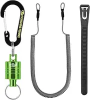 SF Strongest Magnetic Net Release Magnet Clip Holder Retractor with Coiled Lanyard Carabiner