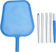 BAZEITFLOW Pool Leaf Rake with Mesh Frame Lightweight Handle Swimming Pool Cleaner Tool for Easy Debris Removal Convenient Disassembly for Maintaining Clean