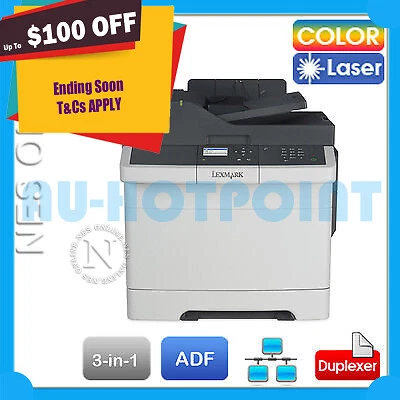 Lexmark CX310dn 3-in-1 Color Laser Network MFP Printer+Duplex+ADF 1200dpi/23PPM