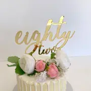 Acrylic Gold 'eighty two' Cake Topper