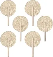 Straw Fan - Natural Raffia Wedding Hand Fan | Rustic Cooling Supplies Handheld Wedding Favors Bohemian Home Decor for Wall Holiday Farmhouse