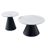 Grollo Coffee Table Set - Snow White/Black