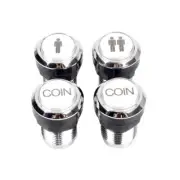 Arcade JAMMA push Buttons Chrome Silver Plated 1P,2P COIN LED Illuminated button