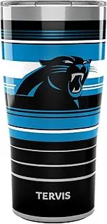 Tervis Traveler NFL Carolina Panthers - Hype Stripes Triple Insulated Tumbler Travel Cup Keeps Drinks Cold & Hot, 20oz, Stainless Steel
