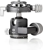 [Benro] GX25 Low Profile Ballhead with PU56 Plate, 25kg/55lb Max Payload, Dual Panning, Aluminum, Arca-Swiss Style, Ultralight Design, Safe Locking Features