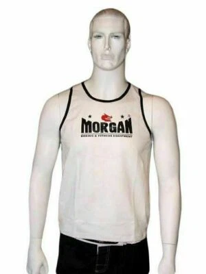 New MORGAN Boxing Muay Thai MMA Trainning Singlet - White