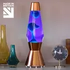 Mathmos Astro Lava Lamp - Copper - violet/turquoise