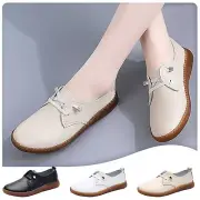 Woman Casual Pointed Toe Leather Shoes Women Soft Soled Small White Shoes Slip