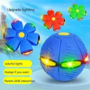 Kid's LED Light Flying Saucer Ball Magic Deformation Frisbee Outdoor Sport Ball