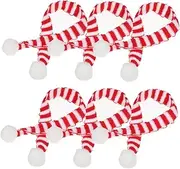 [ANDRESLAD] Christmas Scarf for Bottle Bow Decor Personalised Christmas Bauble Mini Scarf Christmas Scarf for Women Christmas Dress up Scarves Mini Santa Hats Dolls Scarf Xhristmas Red