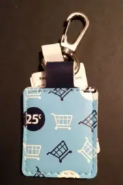 ALDI Quarter Slot GROCERY CARTS Key Fob Chain Ring Tag Holder NEW