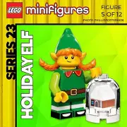 In-Hand Lego Series 23 71034 Minifigure Holiday Elf NEW