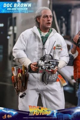 New Hot Toys MMS610 BACK TO THE FUTURE 1/6 DOC BROWN (DELUXE VERSION) in stock