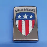 Zippo 24868 Classic Harley Davidson American Badge High Polish Chrome Finish