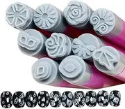 Decorative Nail Stamps | Reusable Nail Stencils - Nail Stamping Plate Set, Manicure Stamping Kit, Nail Stamp Set 10 Patterns, Nail Pen | Nail Stamping Tool, Nail Stamping Tool for Beginner Enthusiasts